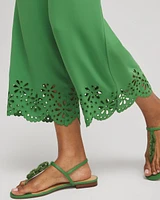 Petite Satin Eyelet Hem Culottes