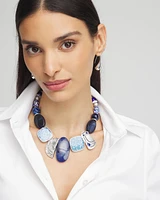 Statement Blue Bib Necklace