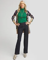 Ecovero™ Button Cuff Turtleneck Sweater