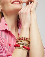 Goldtone Flexible Cuff Bracelet