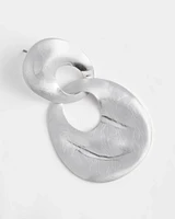 No Droop® Silvertone Doorknocker Earrings