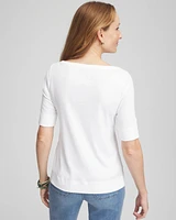 Pima Cotton Bateau-Neck Tee