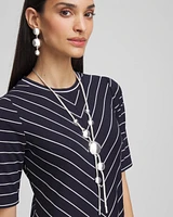Silver Loop Drop Necklace