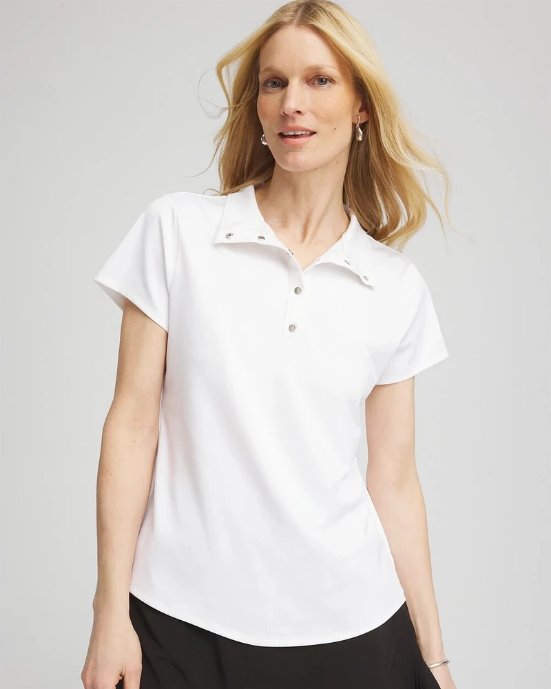 Zenergy® UPF Mockneck Short-Sleeve Top