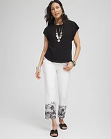 Slub Keyhole Neck Tee