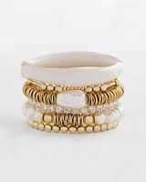 Modern Pearl Goldtone Bracelet