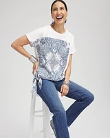 Handkerchief Side-Tie Front Tee