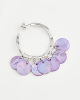 Purple Pearlescent Oyster Earrings