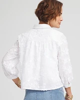 Floral Cotton Voile Collared Shirt
