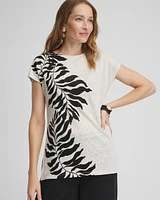 Leaf Print Linen Tunic