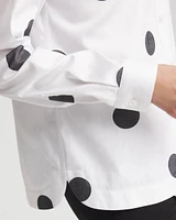 No Iron™ Polka-Dot Jacquard Shirt