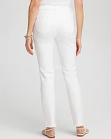 No Stain Girlfriend Fray Hem Ankle Jeans