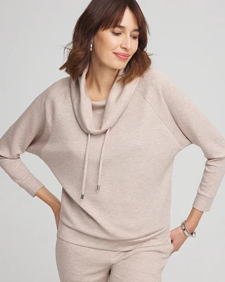 Zenergy® Scuba Cowl Neck Pullover Top