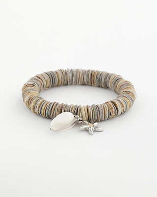Agate Stretch Charm Bracelet