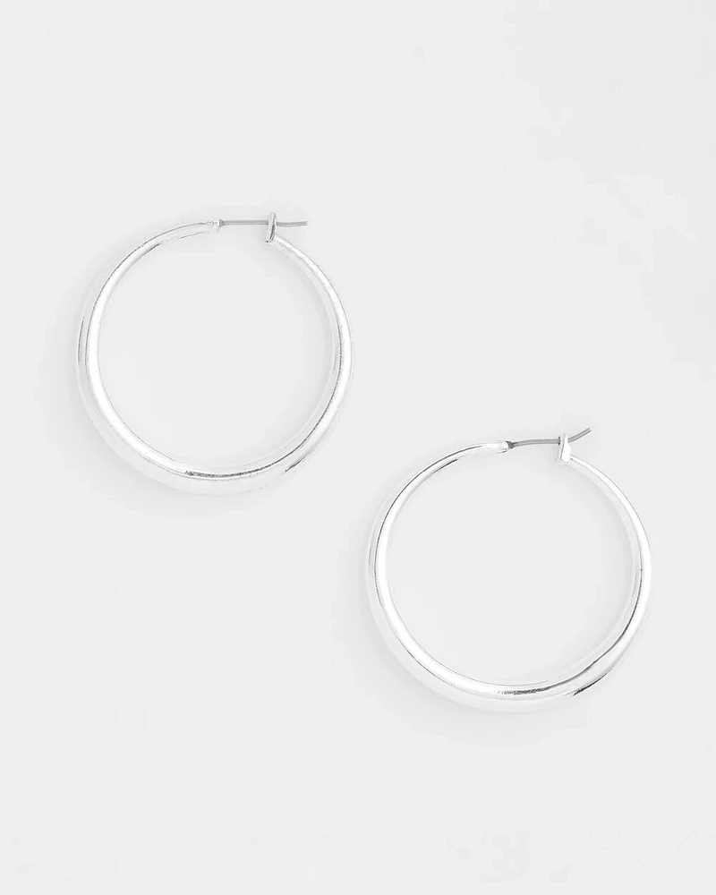 Cassie Silver-Tone Hoop Earrings