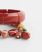 Resin & Raffia Bracelet Set