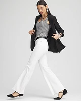 Girlfriend No Stain Frayed Flared Jeans