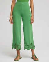 Petite Satin Eyelet Hem Culottes