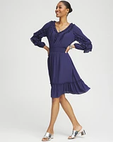 Ruffle Detail Smock Waist Dress