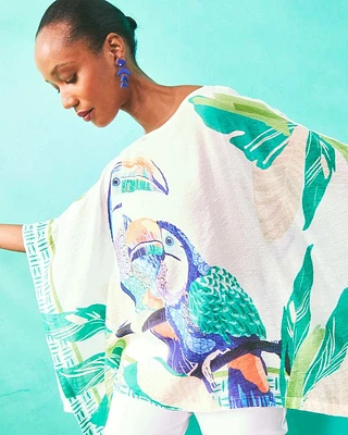 Island Motif Poncho