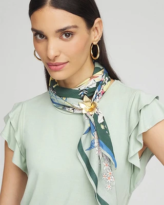 Golden Flower Scarf Ring