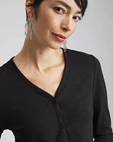 Henley Side Slit Tunic