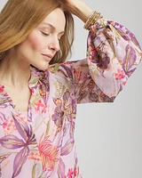 Floral Georgette Pintuck Blouse