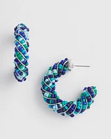 No Droop® Beaded Hoop Earrings