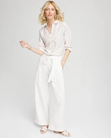 No Iron™ Animal Print Linen Shirt
