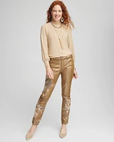 Shimmer Mock-Neck Top