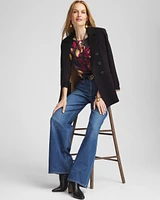 Satin Leaves Long Sleeve Tee