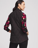 Rib Trim Quilted Vest