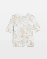 Gold Foil Cotton Sweater Tee