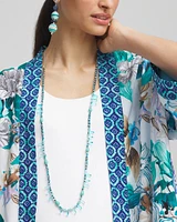 Teal Beaded Single Strand Necklace