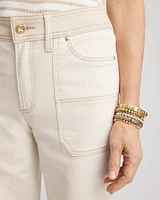 Colorblock Wide Flare Jeans