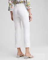 Trapunto Wide Leg Cropped Pants