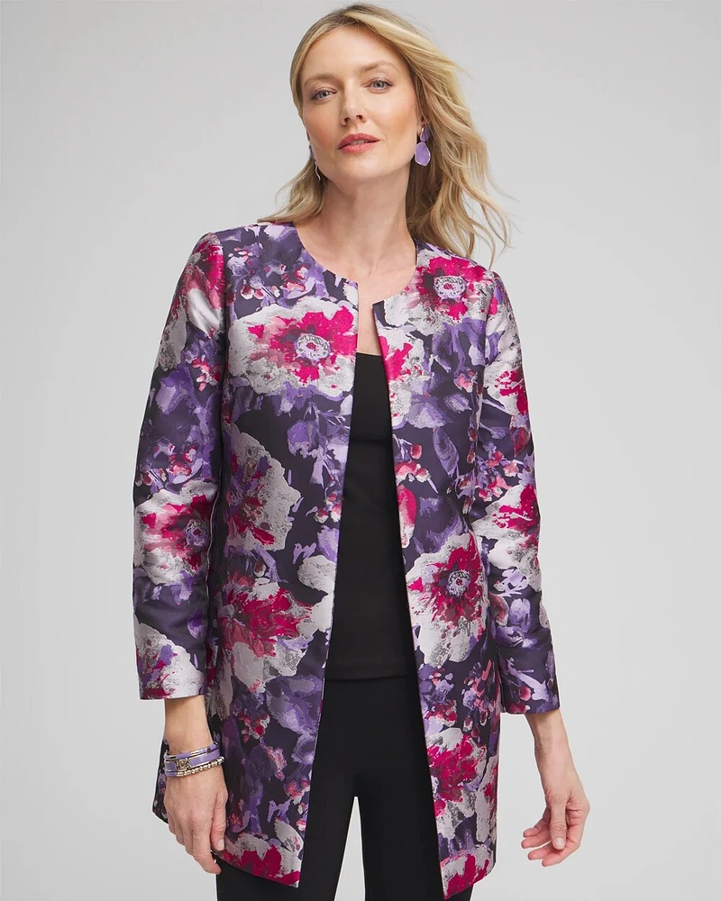 Petite Floral Jacquard Topper