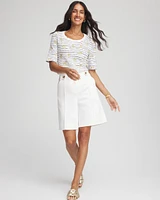 Leopard Graphic Elbow-Sleeve Tee