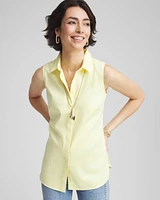 No Iron™ Sleeveless Sateen Shirt