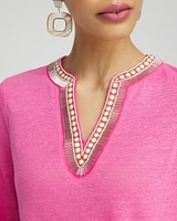 Linen Embellished Tunic