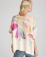 Crewneck Floral Poncho