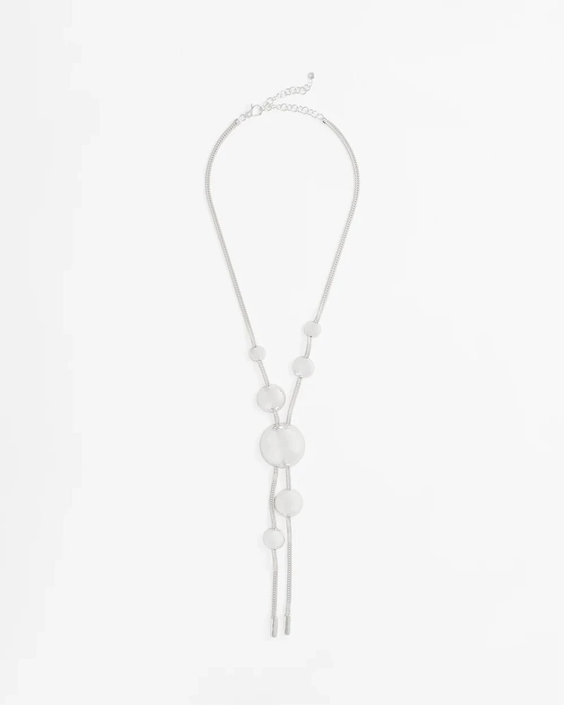 Silver Loop Drop Necklace