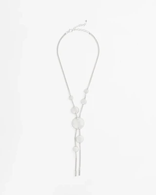Silver Loop Drop Necklace