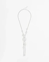 Silver Loop Drop Necklace