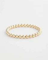Small Beaded Gold Tone Stretch Bracelet