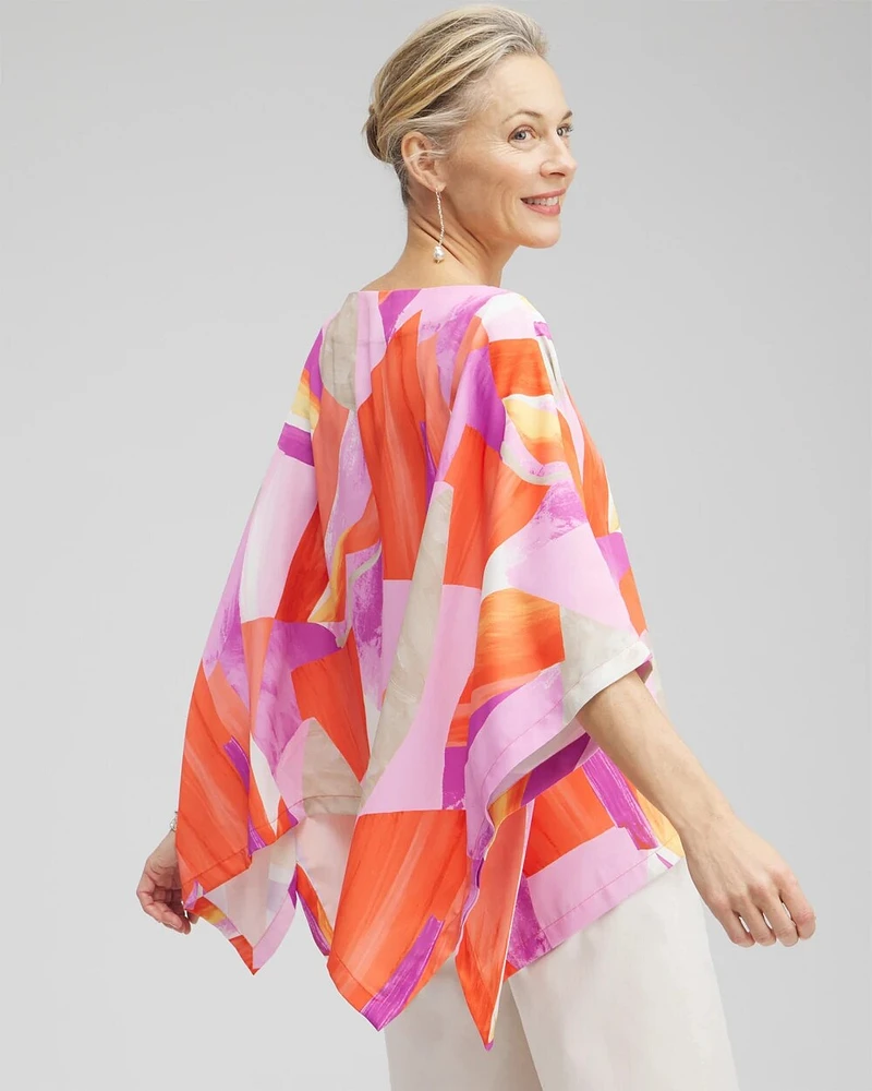 Abstract Print Poncho