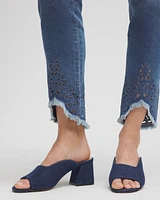 Eyelet Tulip Hem Pull-on Ankle Jeggings