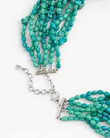 Turquoise Beaded Multi-Strand Bib Necklace
