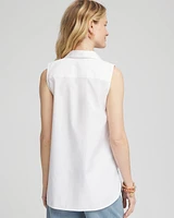No Iron™ Tropical Floral Sleeveless Shirt