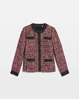 Tweed & Denim Trim Jacket